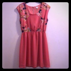 🌟SOLD🌟 Coral Dress with Floral Details